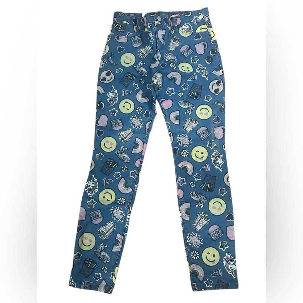 Place Blue Emoji Print Pajama Bottoms